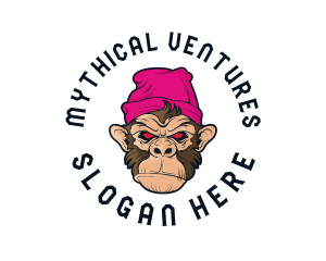 Urban Beanie Monkey logo design