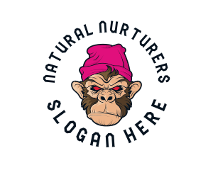 Urban Beanie Monkey logo design