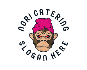 Urban Beanie Monkey logo design