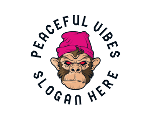 Urban Beanie Monkey logo design