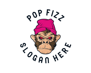 Urban Beanie Monkey logo design