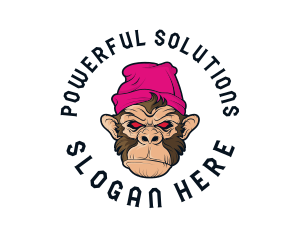 Urban Beanie Monkey logo design