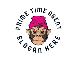 Urban Beanie Monkey logo design