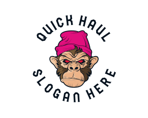 Urban Beanie Monkey logo design