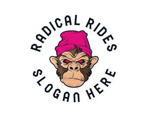 Urban Beanie Monkey logo design