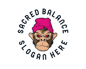 Urban Beanie Monkey logo design