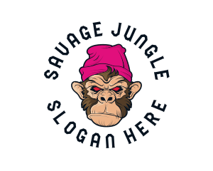 Urban Beanie Monkey logo design