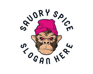 Urban Beanie Monkey logo design