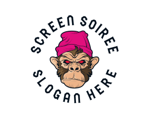 Urban Beanie Monkey logo design