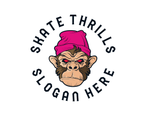 Urban Beanie Monkey logo design