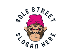 Urban Beanie Monkey logo design