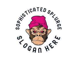 Urban Beanie Monkey logo design