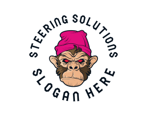 Urban Beanie Monkey logo design