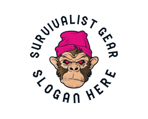 Urban Beanie Monkey logo design