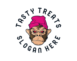 Urban Beanie Monkey logo design