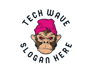 Urban Beanie Monkey logo design