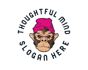 Urban Beanie Monkey logo design