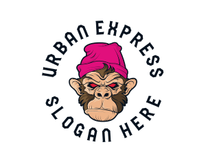 Urban Beanie Monkey logo design