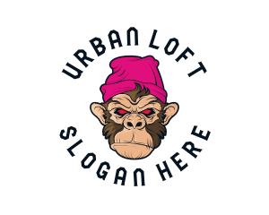 Urban Beanie Monkey logo design