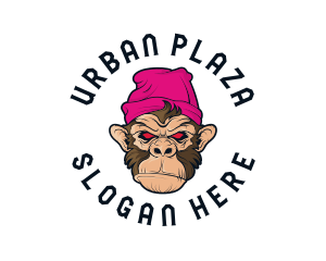 Urban Beanie Monkey logo design