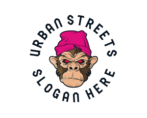 Urban Beanie Monkey logo design