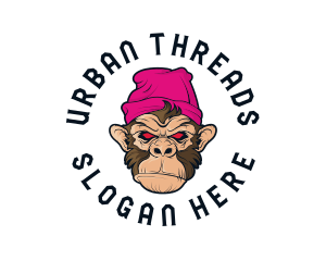 Urban Beanie Monkey logo design