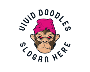 Urban Beanie Monkey logo design