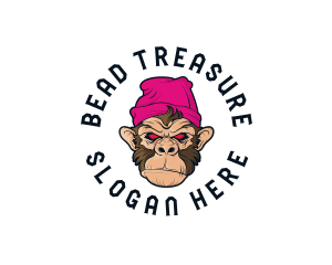 Urban Beanie Monkey logo design