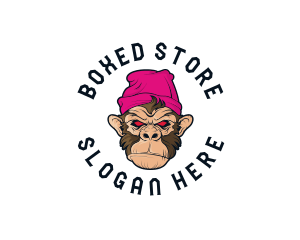 Urban Beanie Monkey logo design