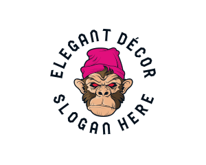 Urban Beanie Monkey logo design