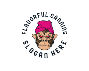 Urban Beanie Monkey logo design