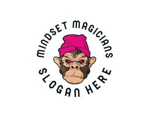 Urban Beanie Monkey logo design