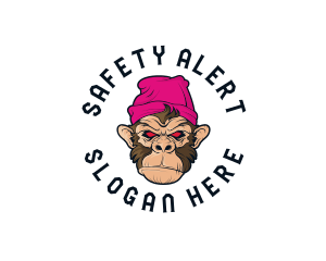 Urban Beanie Monkey logo design