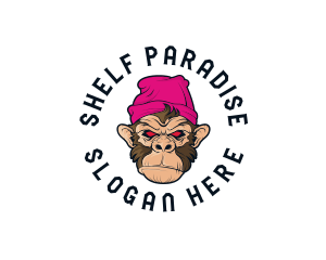 Urban Beanie Monkey logo design