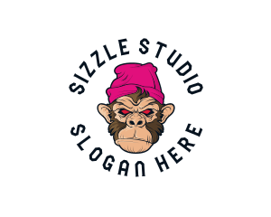 Urban Beanie Monkey logo design