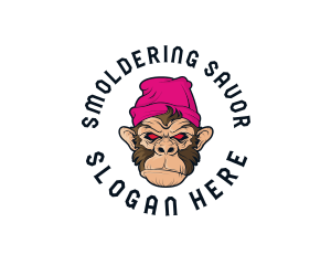 Urban Beanie Monkey logo design