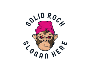 Urban Beanie Monkey logo design