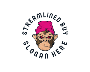 Urban Beanie Monkey logo design