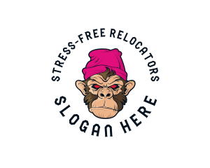 Urban Beanie Monkey logo design