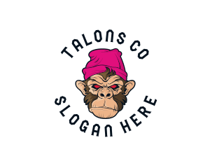 Urban Beanie Monkey logo design