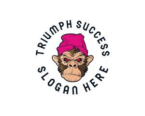 Urban Beanie Monkey logo design