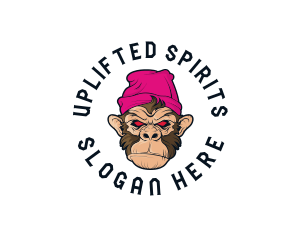 Urban Beanie Monkey logo design