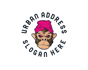 Urban Beanie Monkey logo design