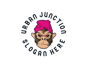 Urban Beanie Monkey logo design