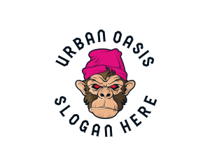 Urban Beanie Monkey logo design