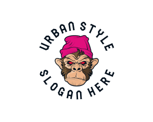 Urban Beanie Monkey logo design