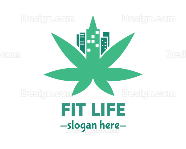 Cannabis City Leaf Logo