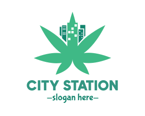 Cannabis City Leaf logo design