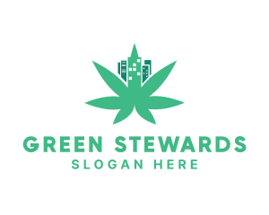 Urban Cannabis Leaf logo design