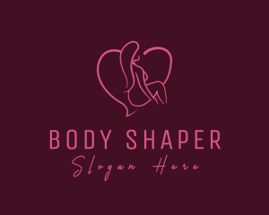 Nude Woman Heart logo design